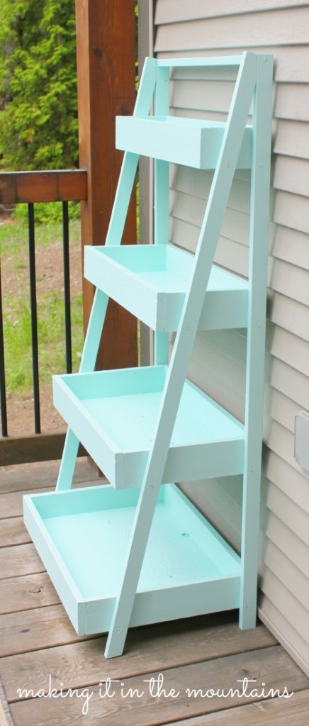 DIY Ladder Shelf @ making it in the mountains